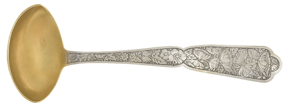 Byzantine (Sterling, 1875) Solid Gravy Ladle by Wood & Hughes-1