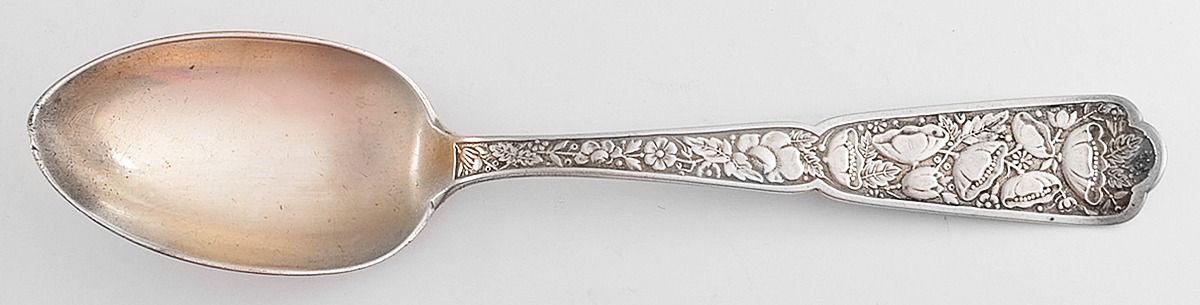 Byzantine (Sterling, 1875) Monogram Teaspoon by Wood & Hughes-1