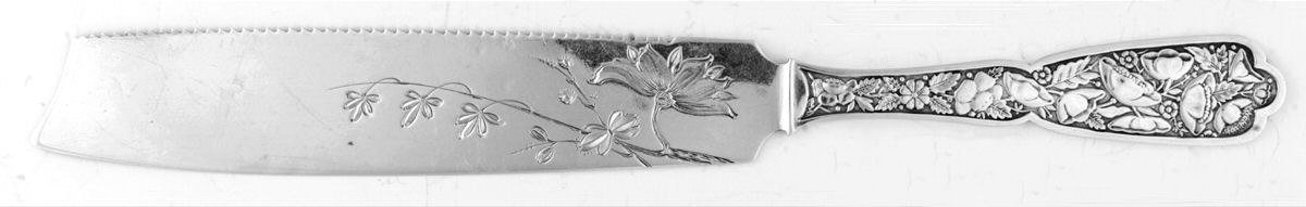 Byzantine (Sterling, 1875) Solid Bright Cut Cake Saw by Wood & Hughes-1