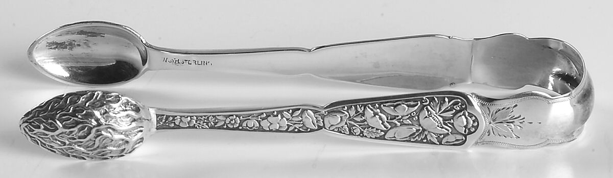 Byzantine (Sterling, 1875) Large Sugar Tongs by Wood & Hughes-1