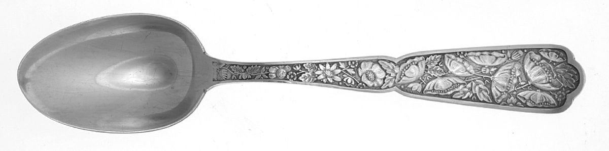 Byzantine (Sterling, 1875) Place/Oval Soup Spoon by Wood & Hughes-1
