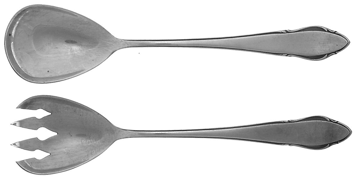 WMF37 (SILVERPLATE) (2 Pc) Solid Salad Set by WMF Flatware-1