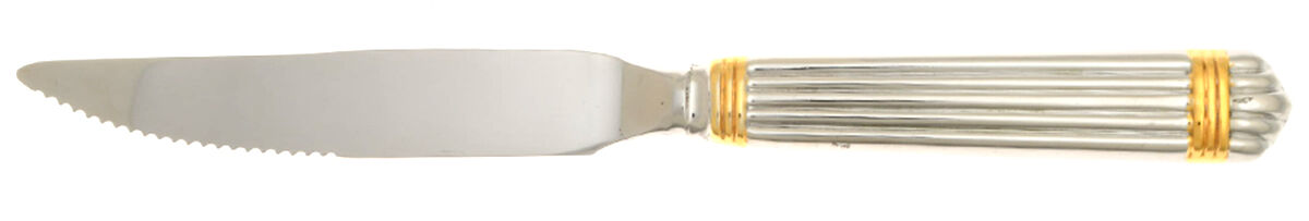 Gold Chardonnay (Stainless) Steak Knife Individual Hollow, No Serrate HC by Wallace Silver-1