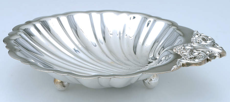 Baroque (Silverplate, Hollowware, Older) Medium Plated Shell Bon Bon Bowl by Wallace Silver-1