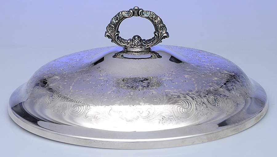 Baroque (Silverplate, Hollowware, Older) Lid for Chafing Dish by Wallace Silver-1