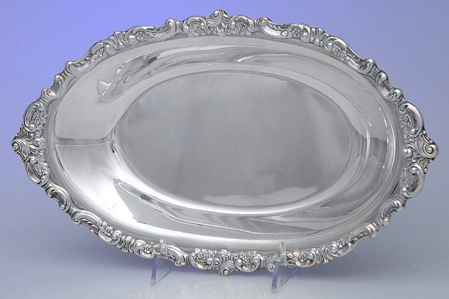 Baroque (Silverplate, Hollowware, Older) 12" Bread Tray by Wallace Silver-1