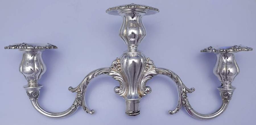 Baroque (Silverplate, Hollowware, Older) Arm for 3-Light Candelabra by Wallace Silver-1