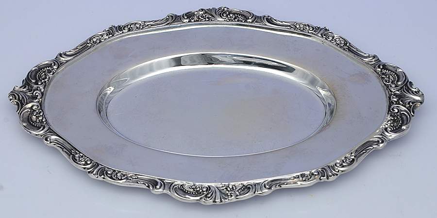 Baroque (Silverplate, Hollowware, Older) Underplate for Gravy Boat by Wallace Silver-1