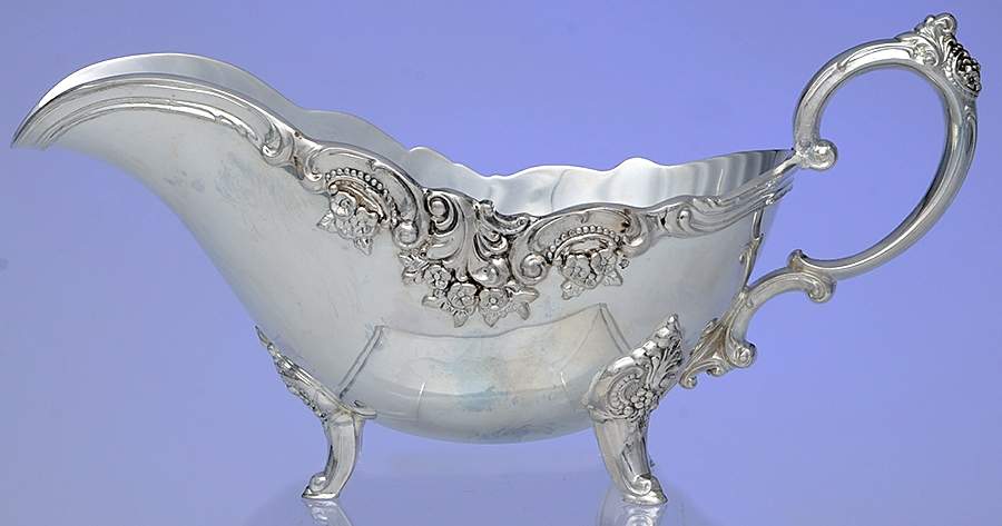 Baroque (Silverplate, Hollowware, Older) Gravy Boat No Underplate by Wallace Silver-1