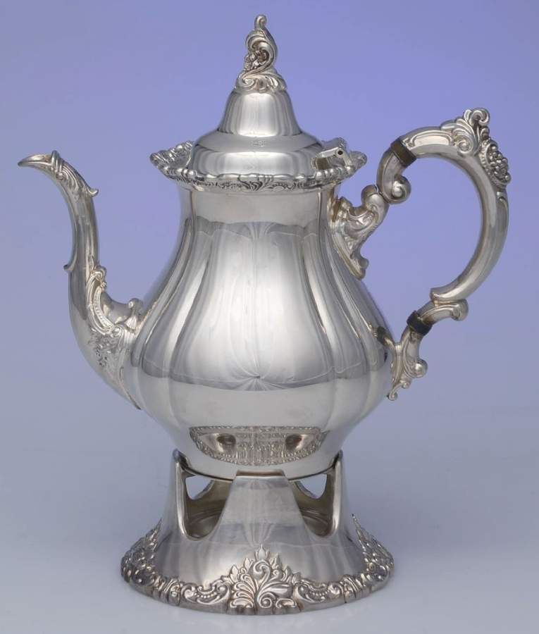 Baroque (Silverplate, Hollowware, Older) Silverplate Carafe & Warmer by Wallace Silver-1