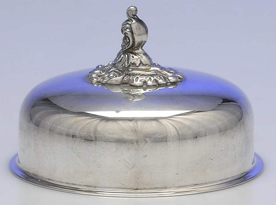 Baroque (Silverplate, Hollowware, Older) Lid for Round Butter by Wallace Silver-1