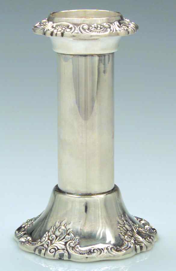 Baroque (Silverplate, Hollowware, Older) 6" Console Candleholder by Wallace Silver-1