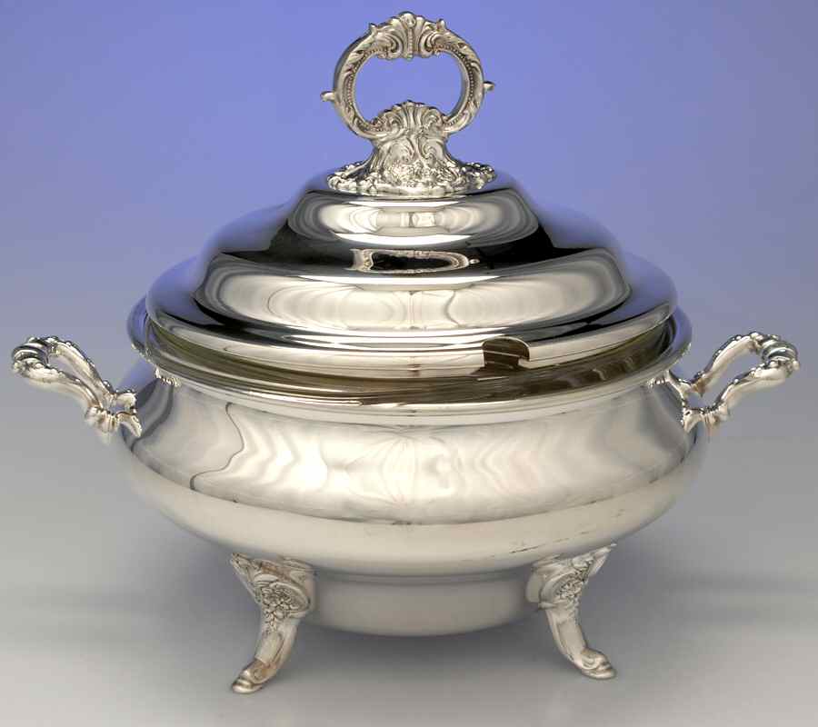 Baroque (Silverplate, Hollowware, Older) Soup Tureen by Wallace Silver-1