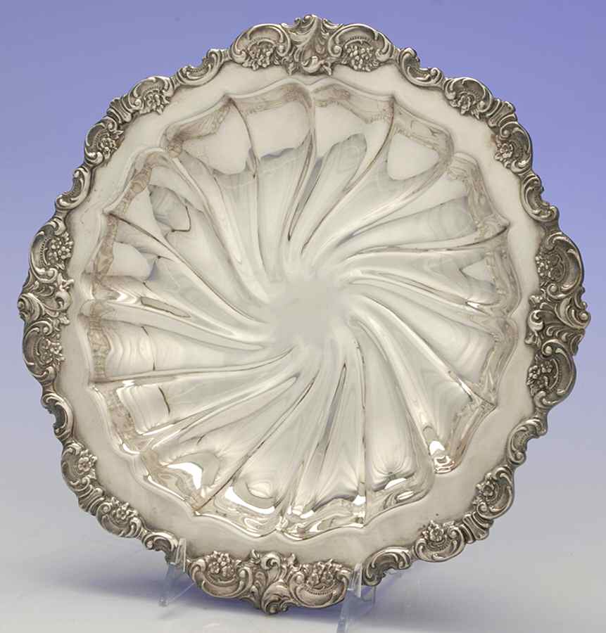 Baroque (Silverplate, Hollowware, Older) 11" Round Tray by Wallace Silver-1