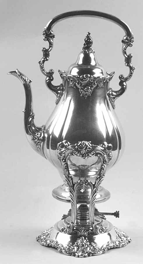 Baroque (Silverplate, Hollowware, Older) Kettle, Stand & Burner by Wallace Silver-1