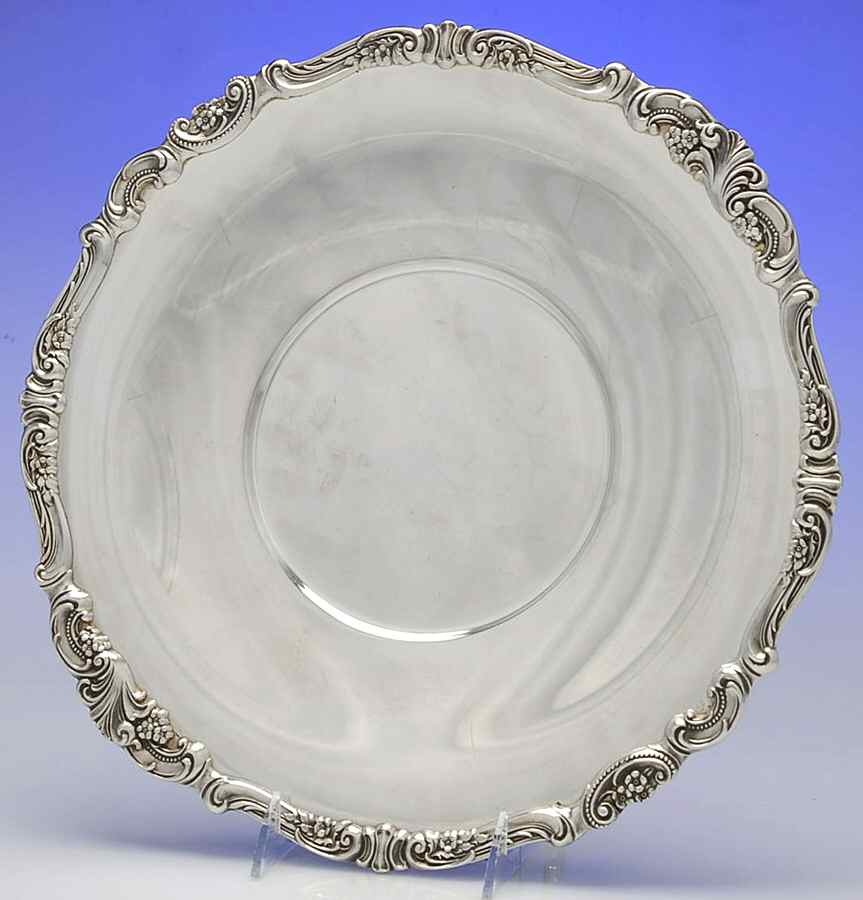 Baroque (Silverplate, Hollowware, Older) 13" Sandwich Plate by Wallace Silver-1