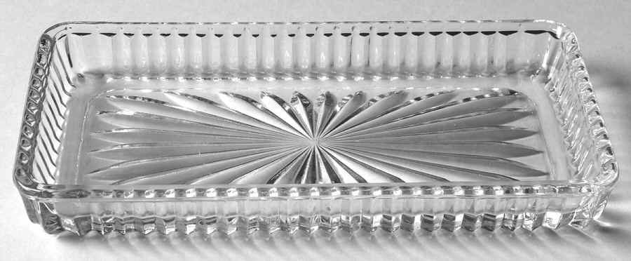 Baroque (Silverplate, Hollowware, Older) 1 Glass Liner for a 3 Part Rectangular Relish by Wallace Silver-1