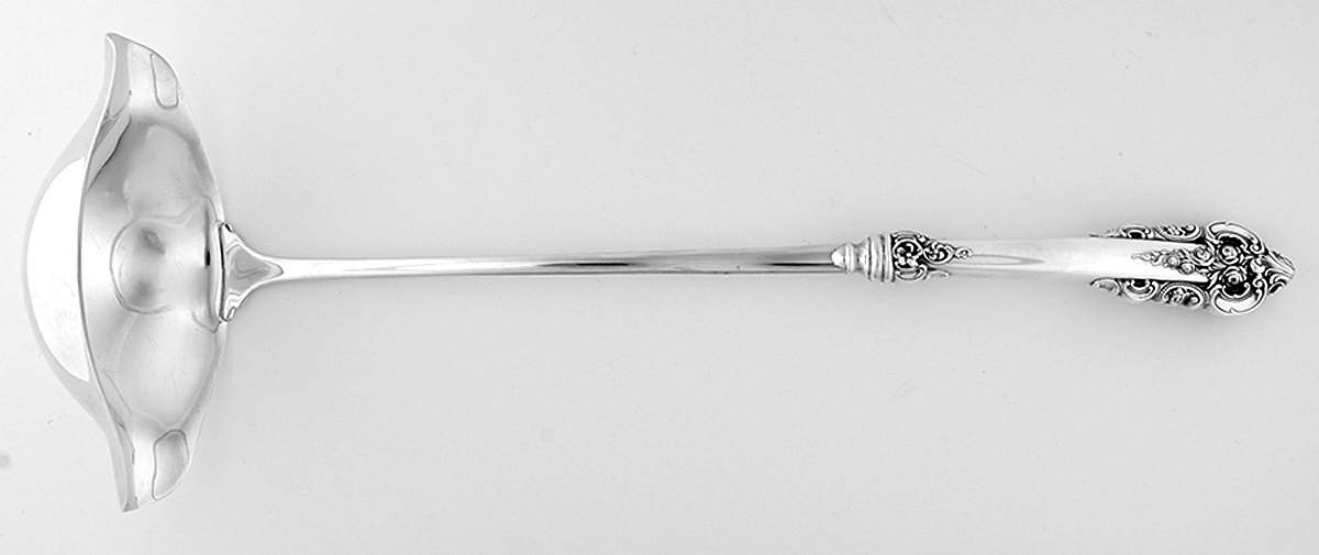 Baroque (Silverplate, Hollowware, Older) Punch Ladle with Sterling Handle & Silverplate Bowl by Wallace Silver-1