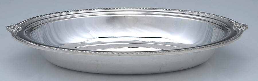 Rose Point (6702, Silverplate, Hollowware) 11" Oval Double Vegetable (Bottom) by Wallace Silver-1