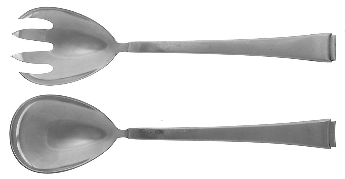 Faceon (Silverplate) (2 Pc) Solid Salad Set by WMF Flatware-1