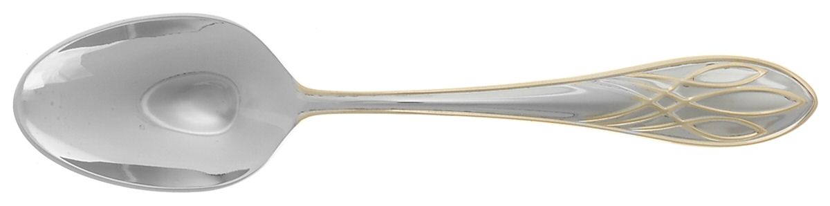 Lismore Gold (Stainless, Gold Accent) Place/Oval Soup Spoon by Waterford-1
