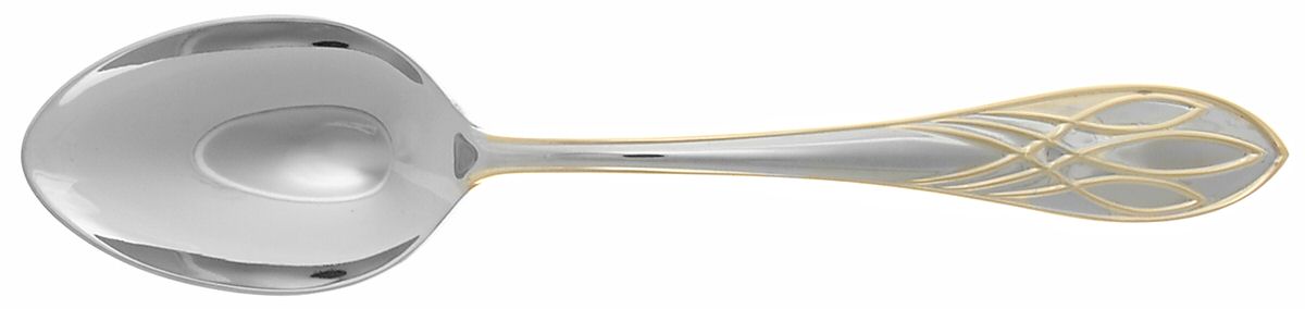 Lismore Gold (Stainless, Gold Accent) Tablespoon (Serving Spoon) by Waterford-1