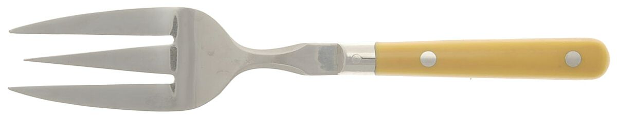 Mardi Gras-Yellow (Stainless) Medium Solid Cold Meat Serving Fork by Washington Forge-1