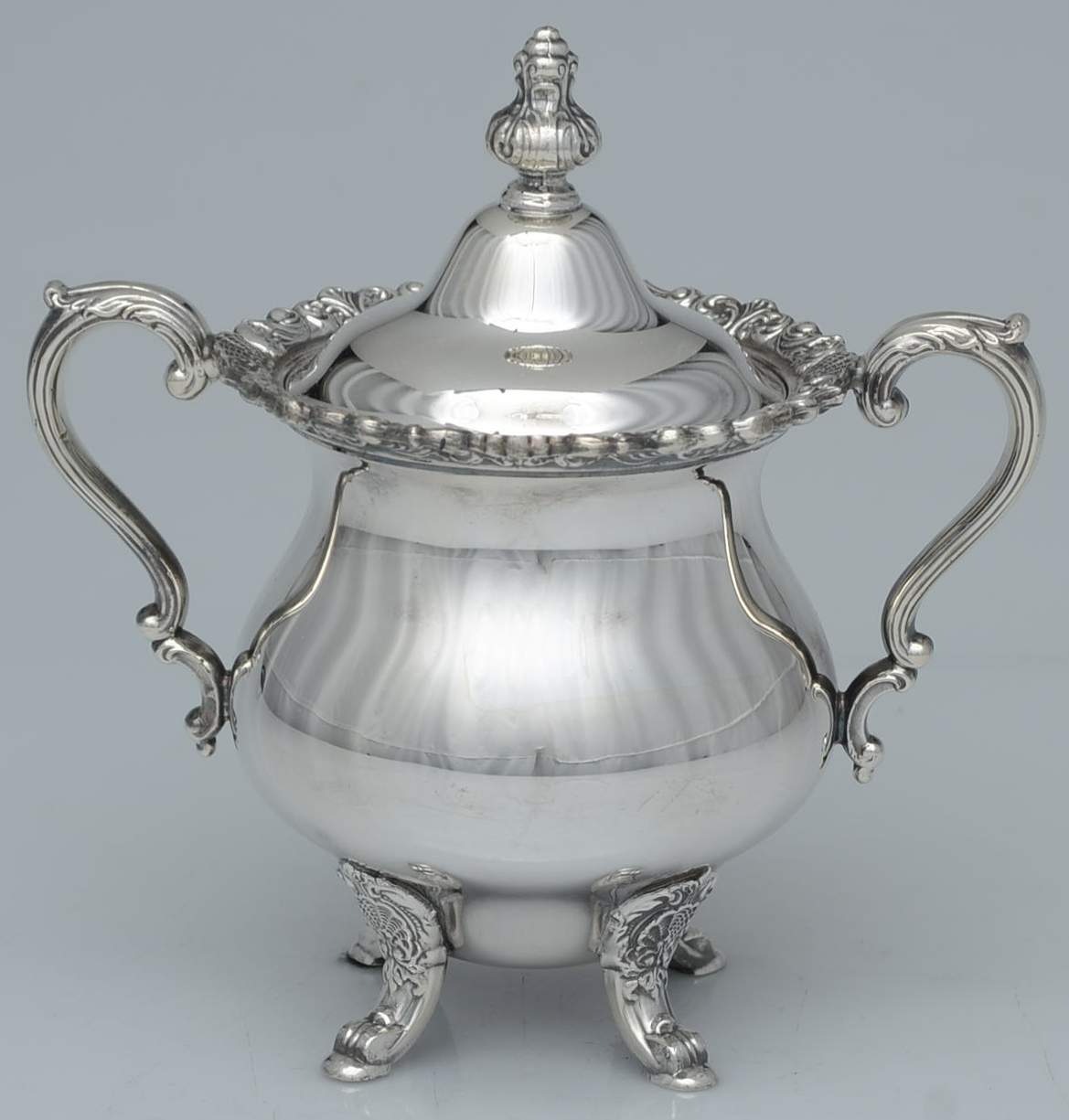 Waverly (Silverplate, Hollowware) Sugar Bowl & Lid by Wallace Silver-1