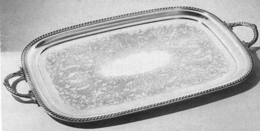 Castledon (Silverplate Hollowware) 16" Waiter Tray by Wallace Silver-1
