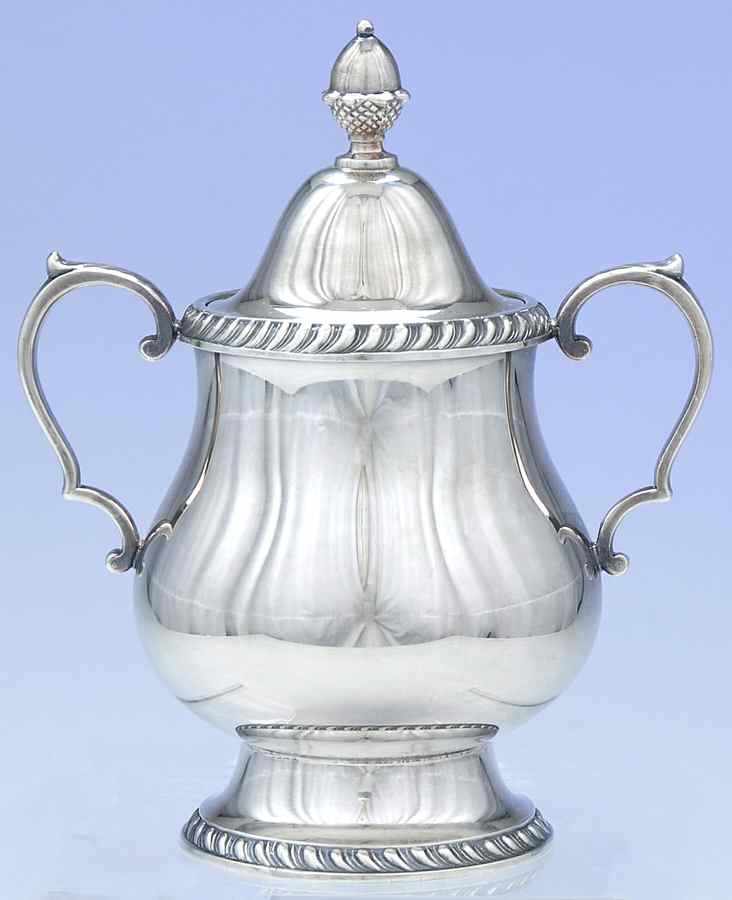 Castledon (Silverplate Hollowware) Sugar Bowl & Lid by Wallace Silver-1