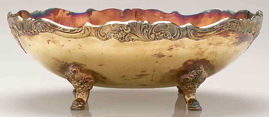 Baroque Gold (Gold Electroplate) Hollowware) Oval Footed Centerpiece by Wallace Silver-1