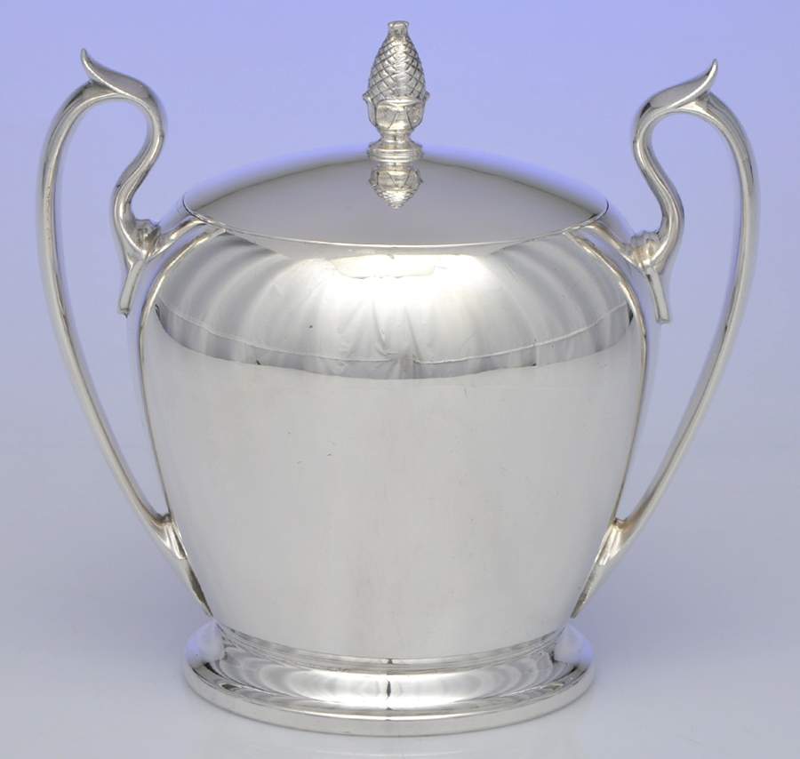 Late Colonial (Sterling Hollowware) Sugar Bowl & Lid by Watson-1
