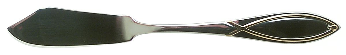 Gold Vista (Stainless, Gold Acct) Flat Handle Master Butter Knife by Wallace Silver-1