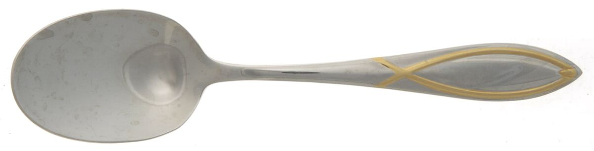 Gold Vista (Stainless, Gold Acct) Teaspoon by Wallace Silver-1