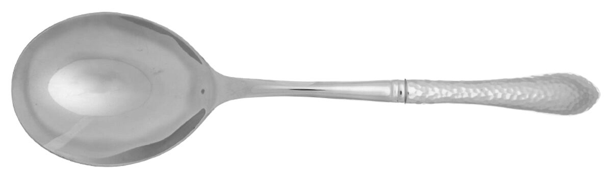 Colonial Hammered (Stainless) Casserole Spoon with Smooth Stainless Bowl HC by Wallace Silver-1