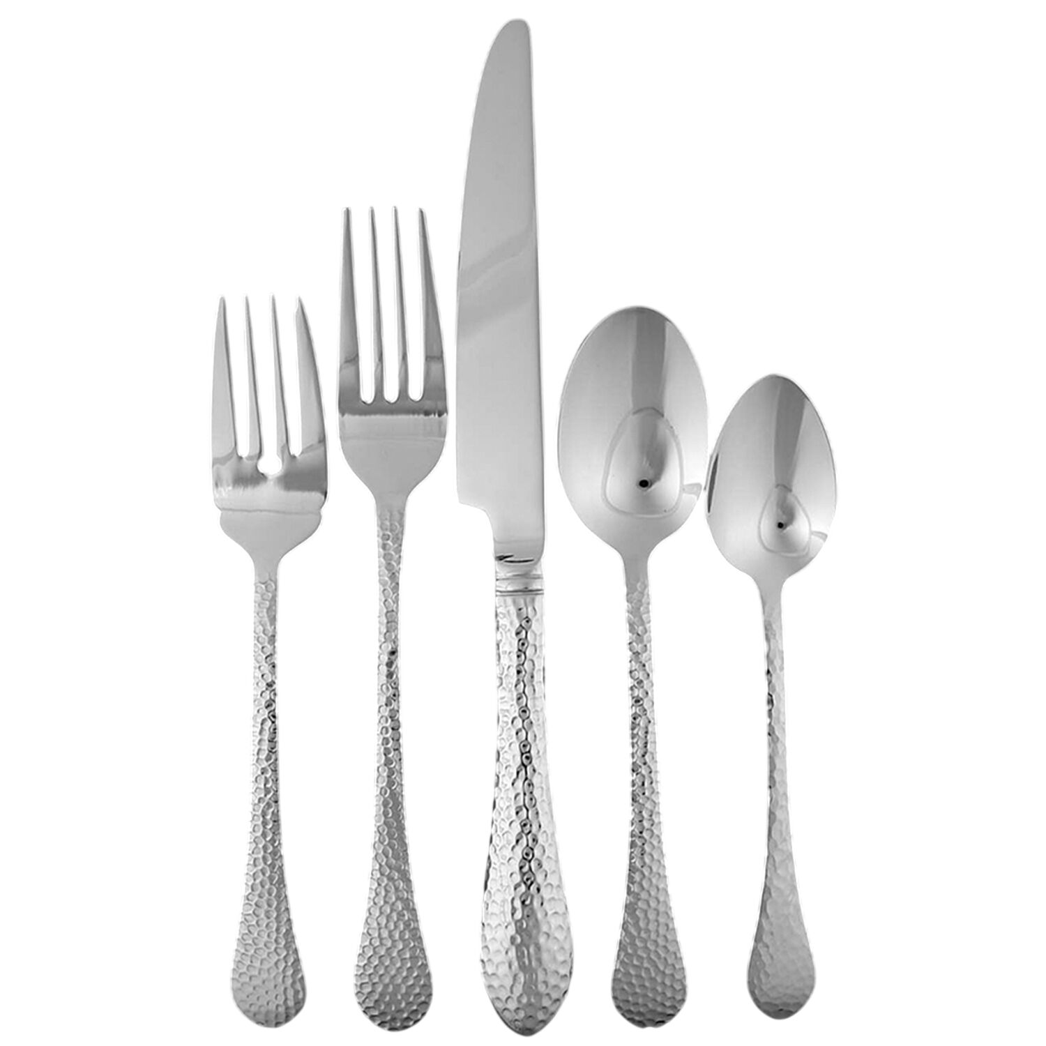 Colonial Hammered (Stainless) 40 Piece Estate Set by Wallace Silver-1