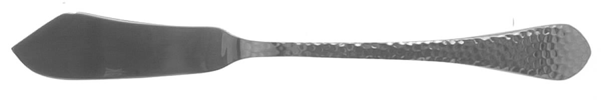 Colonial Hammered (Stainless) Flat Handle Master Butter Knife by Wallace Silver-1
