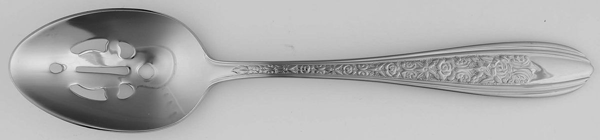 Laureate (Stainless) Pierced Tablespoon (Serving Spoon) by Wallace Silver-1