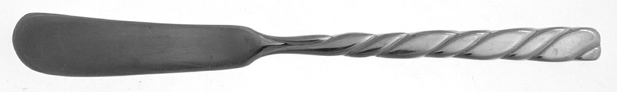 Spiral (Stainless) Flat Handle Master Butter Knife by Wallace Silver-1