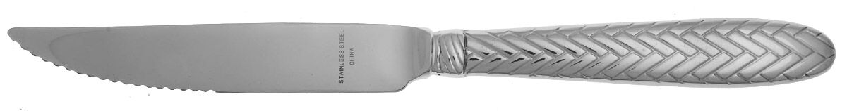 Reins (Stainless) Steak Knife Individual Hollow, Serrate HC by Wallace Silver-1