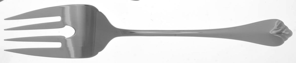Park Hill (Stainless) Large Solid Cold Meat Serving Fork by Wallace Silver-1