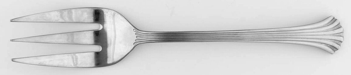 Tiara (Stainless) Medium Solid Cold Meat Serving Fork by Wallace Silver-1