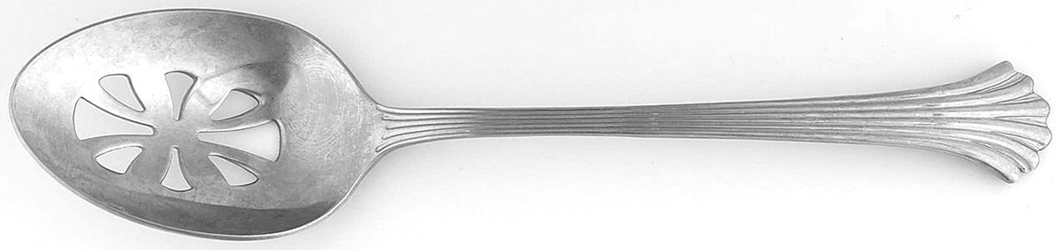 Tiara (Stainless) Pierced Tablespoon (Serving Spoon) by Wallace Silver-1
