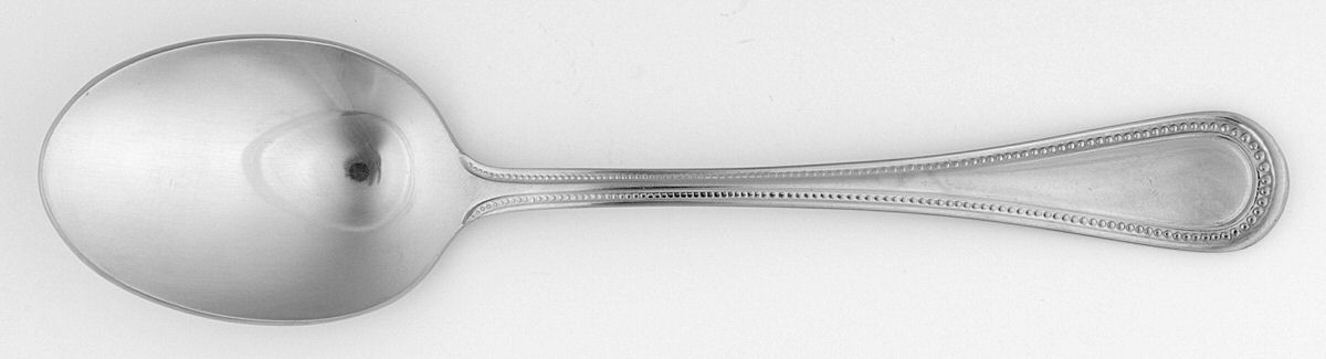 Royal Bead (Stainless) Oval Place Soup Spoon by Wallace Silver-1