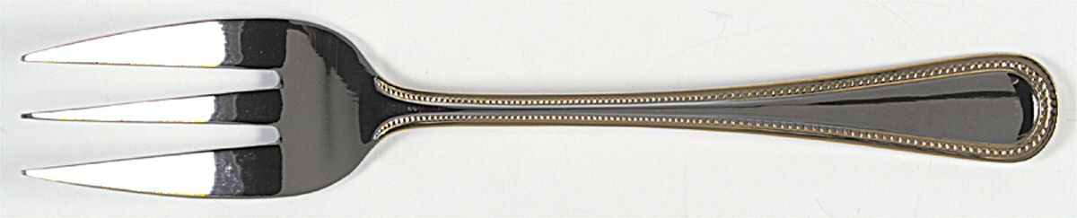 Gold Royal Bead (Stainless) Medium Solid Cold Meat Serving Fork by Wallace Silver-1
