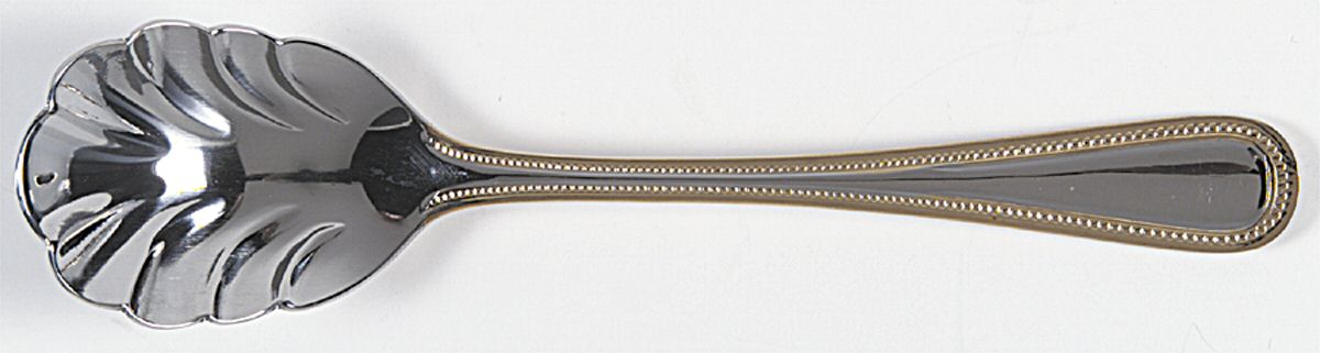 Gold Royal Bead (Stainless) Sugar Shell Spoon by Wallace Silver-1