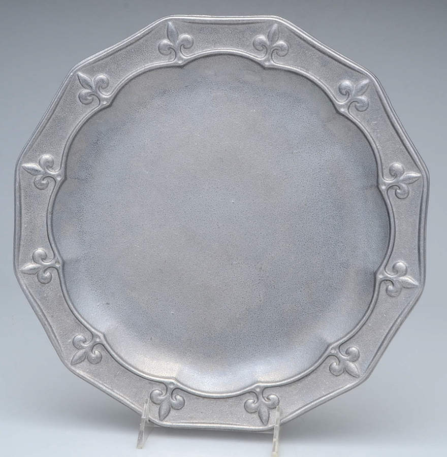Fleur De Lis (Armetale, Hollowware) Service Plate (Charger) by Wilton Armetale-1