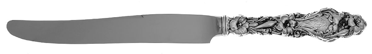 Lily (Sterling, Newer, Lion-No Pat. Date) Monogram New French Hollow Knife by Whiting Manf Co-1