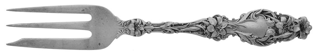 Lily (Sterling, Newer, Lion-No Pat. Date) Large Individual Pie Fork by Whiting Manf Co-1
