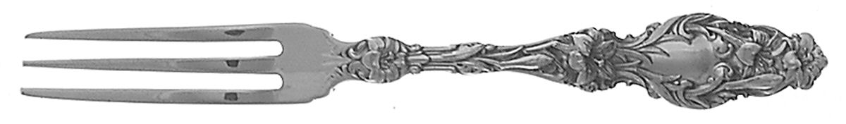 Lily (Sterling, Newer, Lion-No Pat. Date) Strawberry Fork by Whiting Manf Co-1